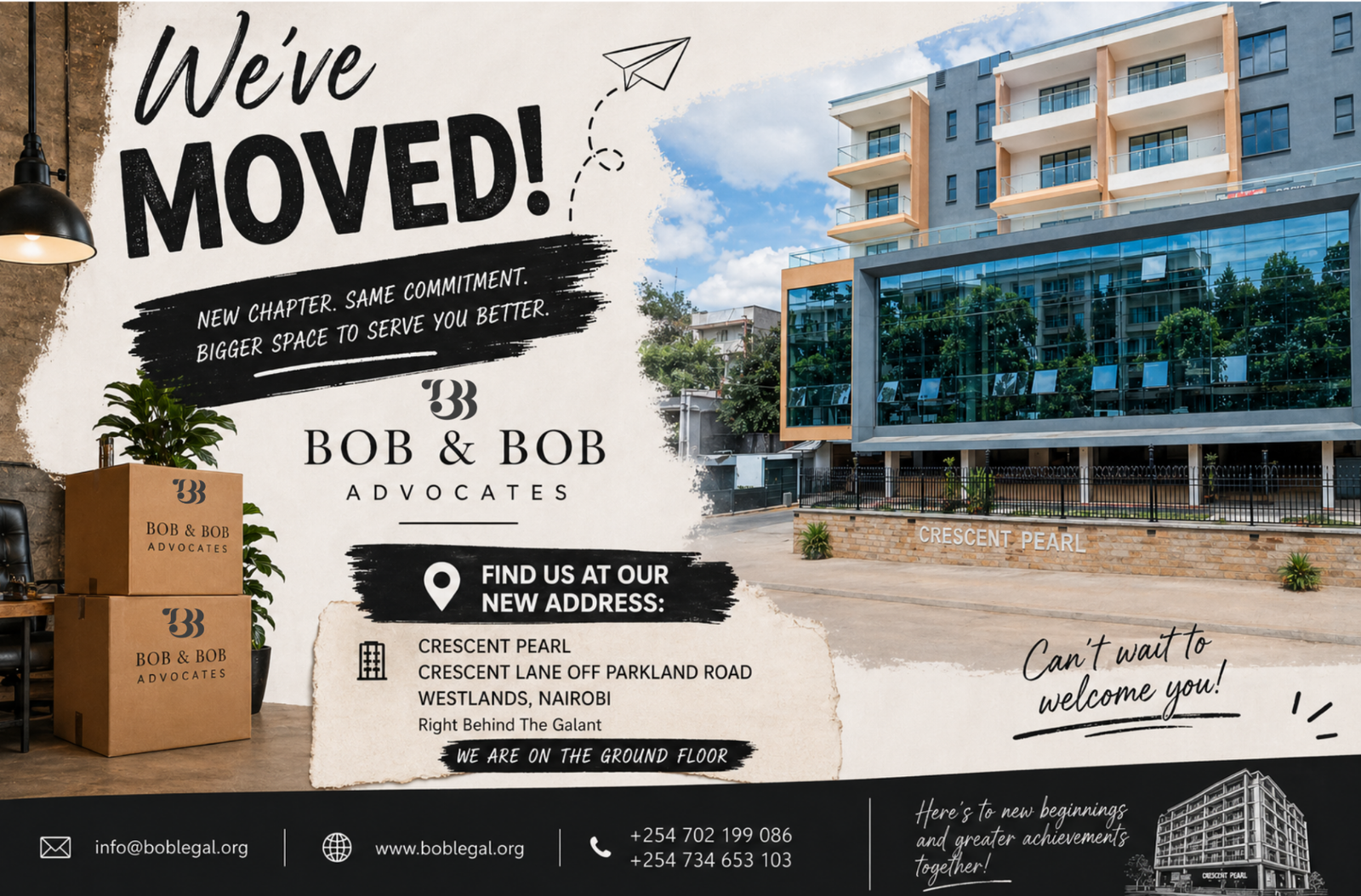 We've Moved! by Bob & Bob Advocates